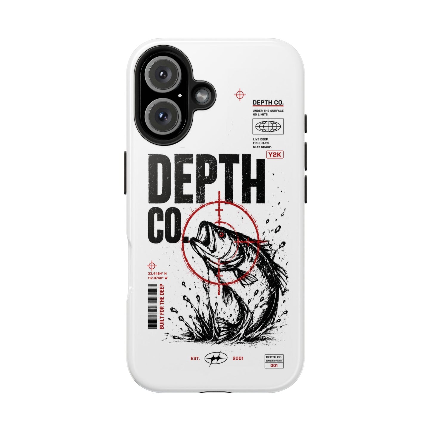 Depth Co. Tough Phone Case — Retro Fishing Target Design